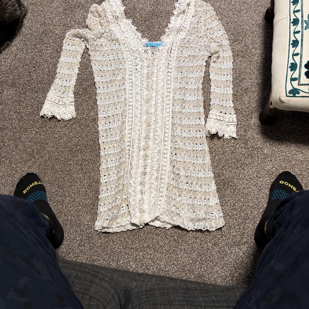 Elegant Cream Lace Women's Top